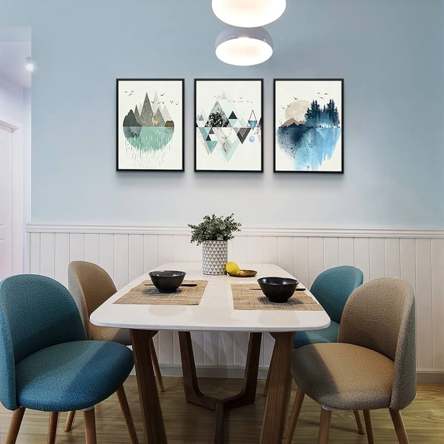 Amazon.co.jp: ブラックフレーム抽象ウォールアート - リビング